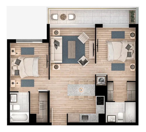 Arriendo Departamento NO 2D en suite 2B 1E 1B G&oacute;mez Carre&ntilde;o - Vi&ntilde;a Del Mar