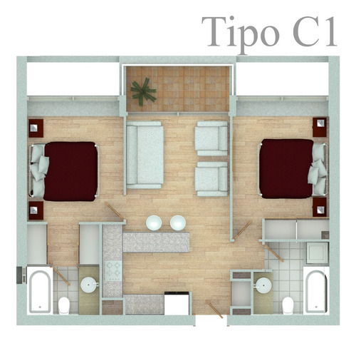 Arriendo Departamento N 2D en suite Walk-in cl&oacute;set 2B 1E 1B Costas de Montemar - Conc&oacute;n