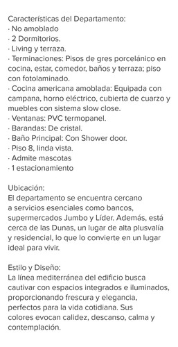 Venta Departamento 2D 2B 1E Montemar - Conc&oacute;n