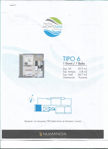 Venta Departamento P 1D en suite 1B 1E Montemar - Conc&oacute;n
