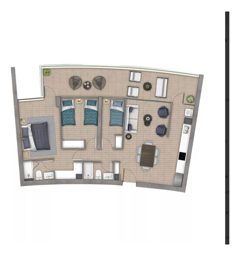 Venta Departamento N 3D en suite Walk-in cl&oacute;set 2B 1E 1B Montemar - Conc&oacute;n