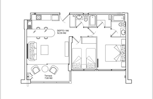 Venta Departamento P 2D en suite Walk-in cl&oacute;set 2B 1E Re&ntilde;aca - Vi&ntilde;a Del Mar