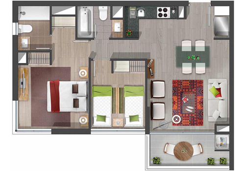 Venta Departamento NO 2D en suite 2B 1E 1B  - Vi&ntilde;a Del Mar