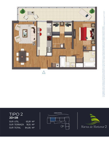 Venta Departamento P 2D en suite 2B 2E 1B Costas de Montemar - Conc&oacute;n