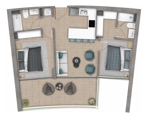 Venta Departamento 2D 2B 1E Montemar - Conc&oacute;n